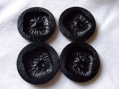 4 Bottoni neri vintage,di plastica  4 cm