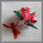 Mini bouquet 3 rose rosa