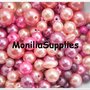 50 GR PERLE SINTETICHE VARIE MISURE MIX ROSA E CICLAMINO