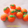 lotto 5 arance in fimo per collane orecchini