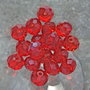 10 briolette rosso 10 mm.