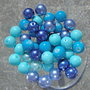 45 perle blu e celeste - 7 mm.