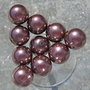 10 perle marrone scuro - 14 mm.