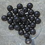 30 perle nero lucido - 7 mm.