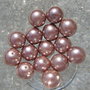 15 perle marrone nocciola - 12 mm.