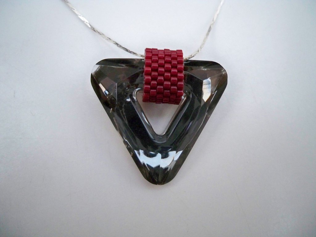 GHPKOTW 2 Pezzi Collana Nodo Triangolo Cerchio Amuleto Collana Ciondolo Gotico Punk Rock(Nero&Argento