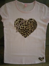 Maglietta "cuore leopardo"