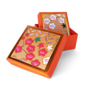 "L'ORIENTE in UNA MANO" - due scatoline handmade in carta arancione