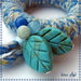 "Peace & Wool, blue" - Collana in legno e lana