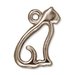 Charms TierraCast® Cat Rhodium plated 