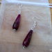 Orecchini agata goccia sfaccettata viola rosa argento 925 swarovsky
