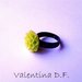 anello con fiore verde