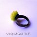 anello con fiore verde
