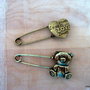 Spilla Vintage bronzo orsetto cuore love bear