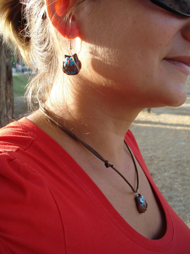 Elefante buona fortuna collana e orecchini stile elefante