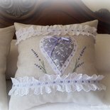 Cuscino Profumato Alla Lavanda Francese – 24x20 Cm Con Federa Motivo Fiore Marrone Scuro – Vera Lavanda Di Provenza