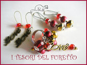 Parure "Love Rosso Oro" orecchini anello idea regalo San Valentino