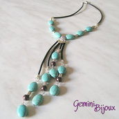 Collana cuoio turchese Collana cuoio turchese