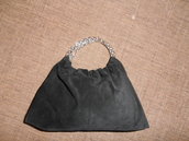 B9 borsa in pelle scamosciata nera--------black suede  handbag