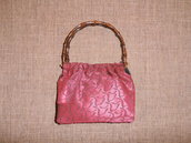 B10 borsa in pelle di cavallino laserata bordeaux---------bordeaux lasered horse leather handbag