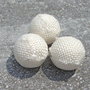 1 perla in tessuto di cotone bianco - perla ricoperta di stoffa