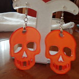 Orecchini pendenti con teschio scheletro di Halloween punk