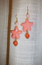 orecchini stella marina rosa
