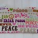 Astuccio in stoffa "peace&love" porta cellulare - iPod - mp3