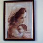 Quadro Mamma con Bambino (punto croce)