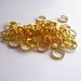Anellini (jumprings) color oro , diametro 6 mm. Nickel free.  Confezione da 100 pezzi 0,40 euro.