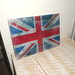 Quadretto UK vintage in legno con bandiera inglese