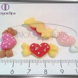 Cabochon in resina a forma di cuore con retro piatto da 40 pezzi da 12 mm for accessori for la creazione di gioielli fai da te(F1 21