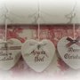 Cuore natalizio in gesso stile vintage