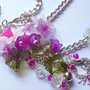 collana con fiori in lucite cristallo e swarovski!