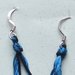silver orecchini blu con monachella in argento