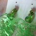orecchini in plastica reciclata con punto luce e mezzo cristallo!fatti a mano
