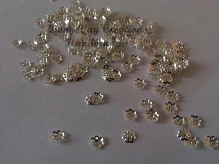 60 Coppette Copriperla Per Gioielli PH PandaHall – Lega E Ottone, Stile Antico Argento, 14-18mm – Per DIY Bracciali E Collane