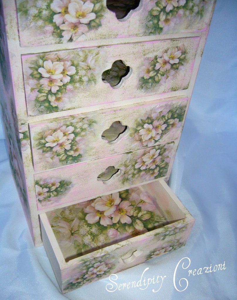 Cassettiera in legno Decoupage Per la casa e per te Decorare ca