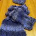 Sciarpa e Cappello di lana blu notte fatto a mano a maglia realizzato in Italia
