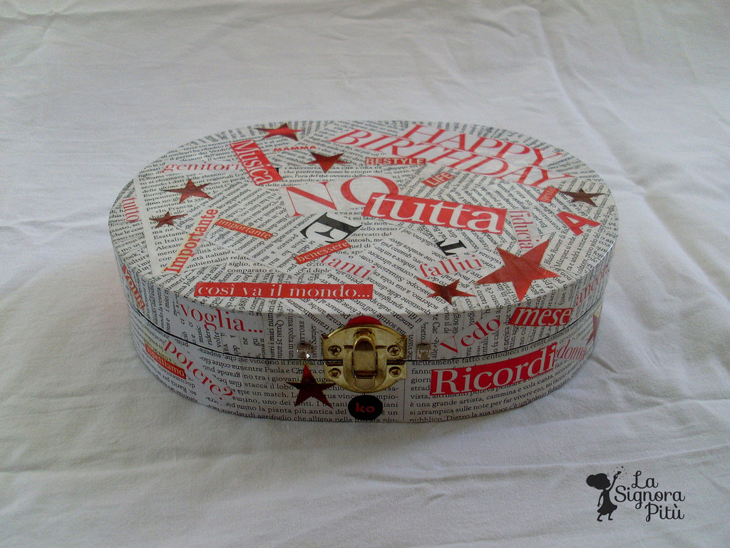 Scatola Portagioie Decoupage PopArt Per la casa e per te Decor... su MissHobby