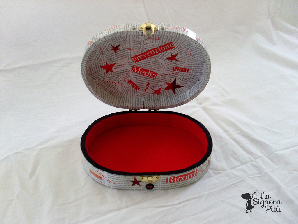 Scatola Portagioie Decoupage PopArt Per la casa e per te Decor... su MissHobby