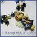 Bracciale "Natale 2012 Fufuangel Blu" fimo cernit kawaii idea regalo per lei bijoux natalizi 