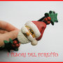 Cerchietto "Natale 2012 Babbo Natale agrifoglio" fimo cernit kawaii bimba idea regalo