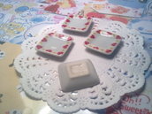Piatti quadrati in ceramica bianca