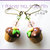 Orecchini "Cupcake Muffin" Lilla-verde Fimo cernit kawaii idea regalo natale 2012