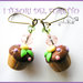 Orecchini "Cupcake Muffin" Lilla-verde Fimo cernit kawaii idea regalo natale 2012