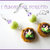 Orecchini "Biscotti tondi al cioccolato" Lilla-verde Fimo cernit kawaii idea regalo natale 2012