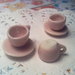Tazzine da caffè in ceramica rosa