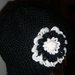 cappello nero con fiore  fatto a mano