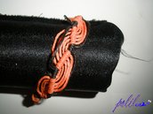 braccialetto brasiliano arancione e nero